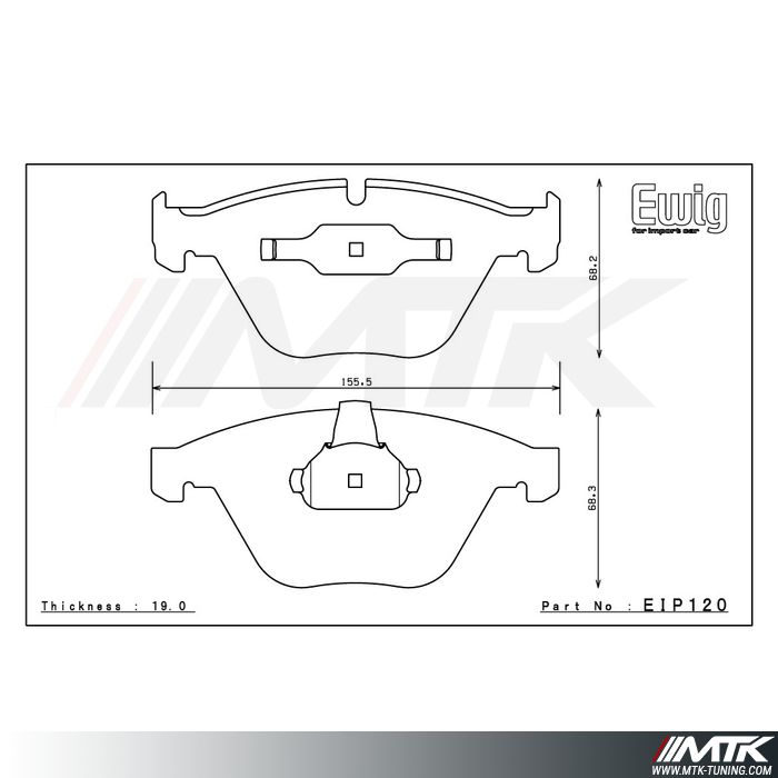 Plaquettes Endless ME20 EIP120 pour BMW Serie 3 E9X